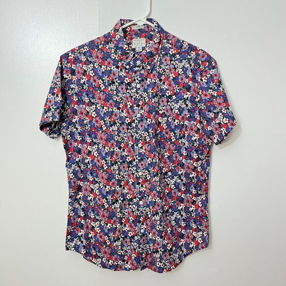 J.Crew Mens Slim‎ Fit Floral Button-Down Shirt Size M - Picture 2 of 6